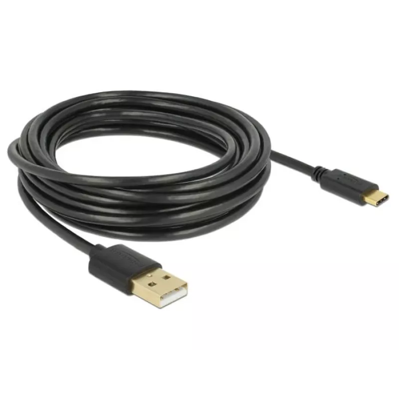 USB-Kabel DeLOCK 83669 USB 2.0 4 m USB A USB C Schwarz