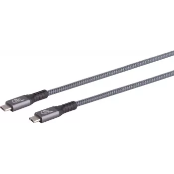 USB-Kabel S/CONN 13-68035 USB4 Gen 3x2 2 m USB C Schwarz