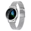 Smartwatch ORO-MED ORO-SMART CRYSTAL SILVER — rundes Metallgehäuse, LCD 240 × 198, 1,04 Zoll Display, Bluetooth 4.0, wasserdicht, 120 mAh Batterie