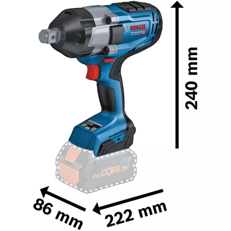 Bosch GDS 18V-1050 H Professional 1750 RPM Schwarz, Blau