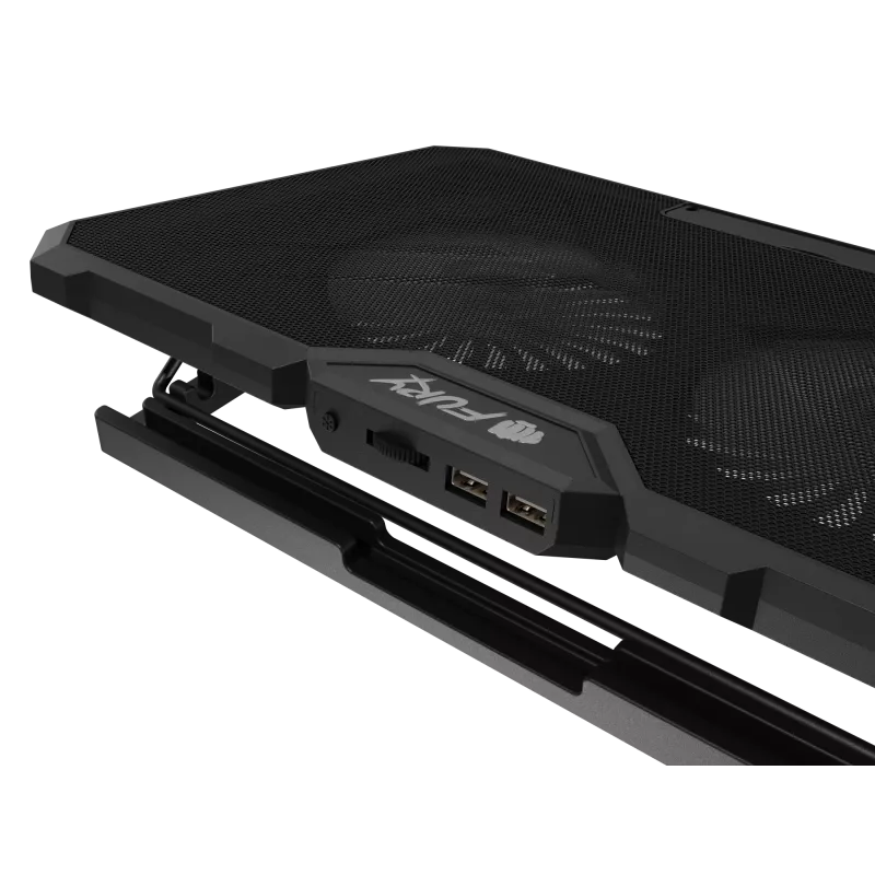 FURY GUNBAI G3 Laptop-Kühler 14.1–17.3 Zoll mit 2 Lüftern, RGB-Beleuchtung, 2× USB