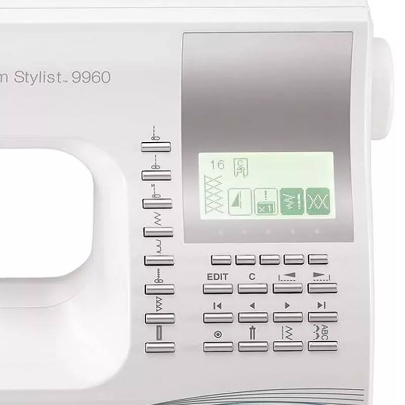 Nähmaschine SINGER Quantum Stylist 9960 — 600 Stichmuster, 13 automatische Knopflochprogramme, Freiarmsystem