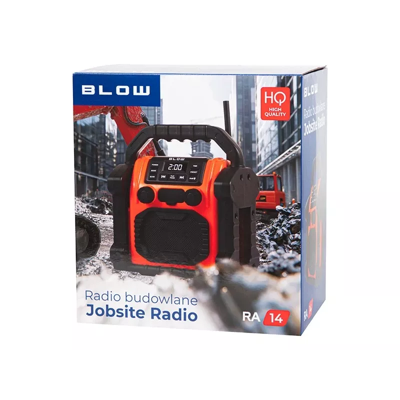 Tragbares AM/FM-Radio BLOW RA14 Baustellenradio, batteriebetrieben, AM- und FM-Empfang