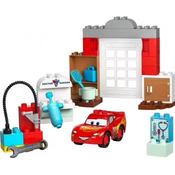 Konstruktionsspielzeug LEGO DUPLO 10456 Disney McQueens Besuch in Docs Werkstatt — 35 Teile, für Kinder ab 2 Jahren, große Bausteine
