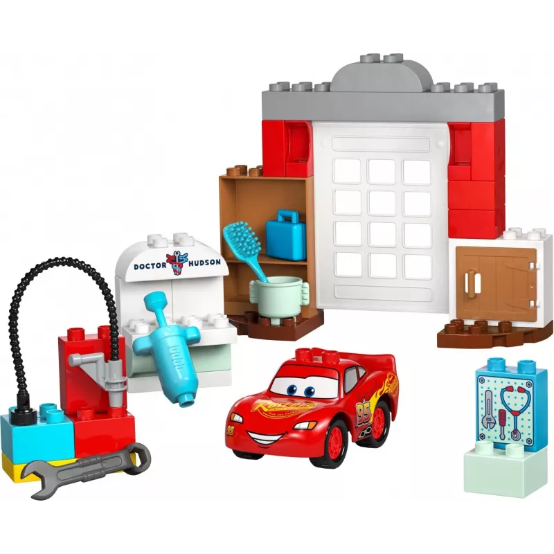 Konstruktionsspielzeug LEGO DUPLO 10456 Disney McQueens Besuch in Docs Werkstatt — 35 Teile, für Kinder ab 2 Jahren, große Bausteine