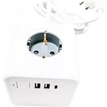 Technaxx 5004 Steckdosenwürfel Weiß Geerdeter Stecker 1 Stück (5004)