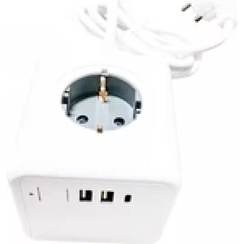 Technaxx 5004 Steckdosenwürfel Weiß Geerdeter Stecker 1 Stück (5004)