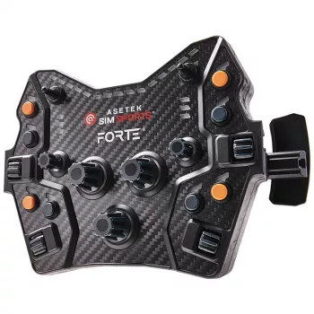 Button Box Asetek SimSports Forte GT — kompaktes Rennbedienfeld mit konfigurierbaren Tasten und Drehgebern