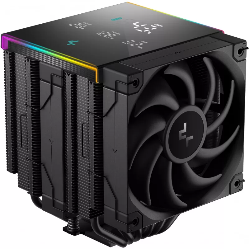 CPU-Kühler DeepCool AK620 Digital PRO — 120-mm-Lüfter, 1750 U/min, 25 dB, 12 V, geeignet für LGA1700/AM5, schwarz