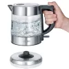 Severin WK 3468 Wasserkocher 1 L 2200 W Schwarz, Edelstahl, Transparent