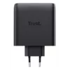 TRUST Maxo 100W 2-Port USB-C GaN Ladegerät — 100 W, 2× USB-C, max. 20 V, 2 m Kabel, schwarz