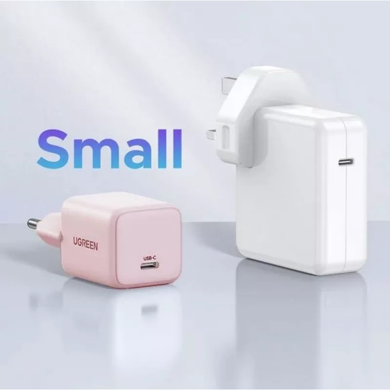 Netzteil UGREEN X512 20W USB-C PD-Schnellladung, pink, 100–240V Eingang, 1× USB-C