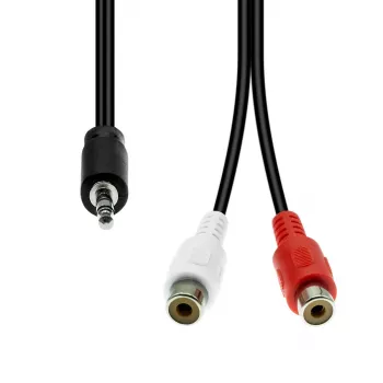 Audiokabel ProXtend 3-polig XLR (Stecker) auf 2× Cinch (Buchse) M32XRCAF-002, unsymmetrisch Stereo, 0,2 m