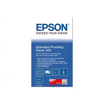 Epson Standard Proofing Paper, 17 Zoll x 50m, 205g/m², 50 m, 43,2 cm, 43,2 cm (17 Zoll), Matt, 190 µm, 205 g/m²