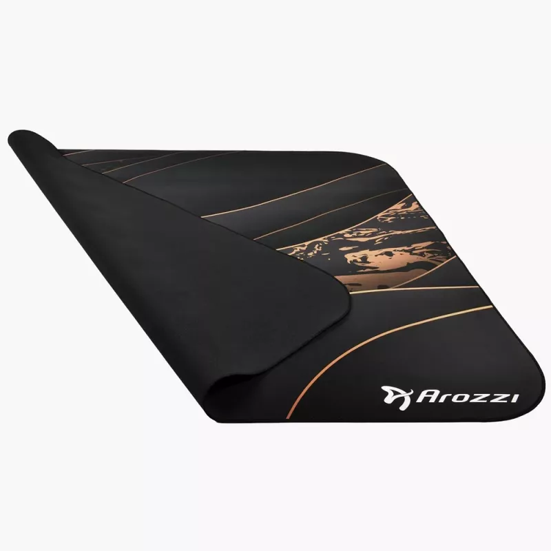 Bodenmatte Arozzi Zona Square — Schwarz/Gold, Schutzmatte für Stuhl und Boden, quadratische Form