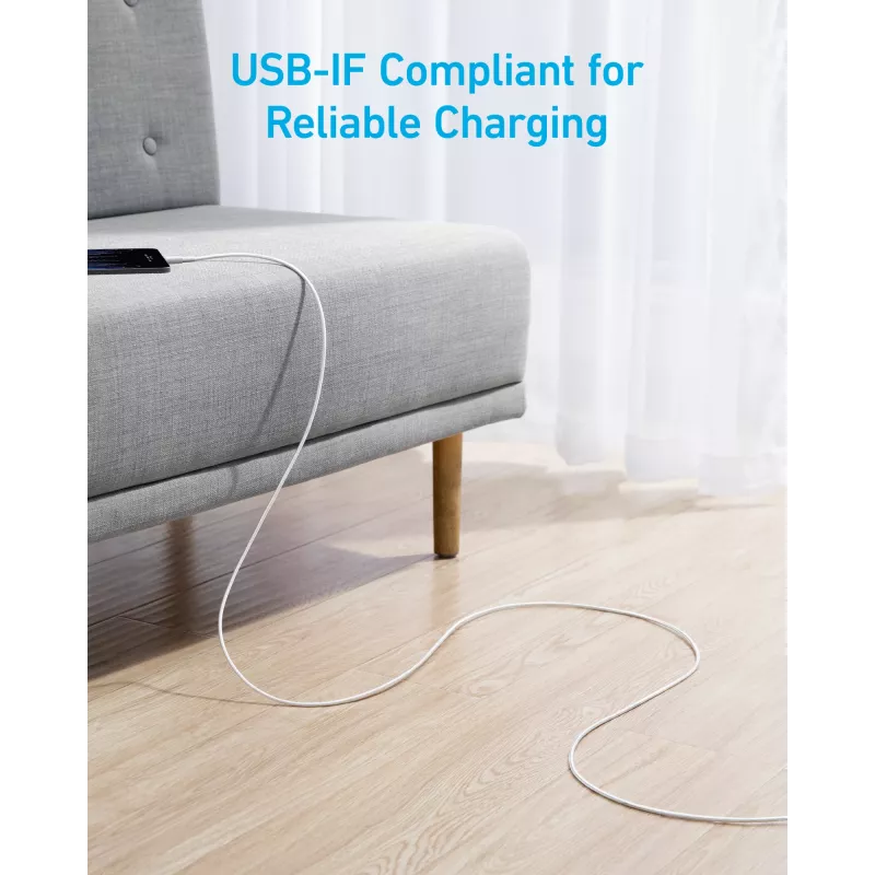 USB-Kabel Anker 322 1,8 m USB A USB C Weiß