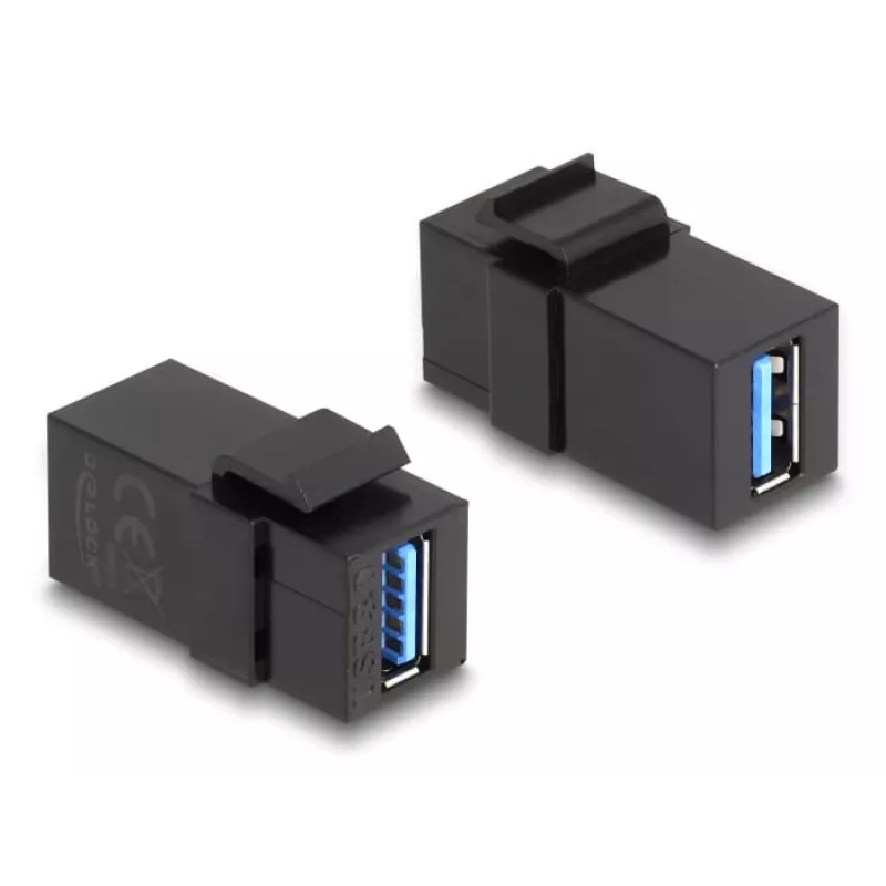 DeLOCK Keystone-Modul USB 3.0 A Buchse zu A Buchse schwarz 1:1