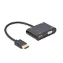 HDMI-zu-VGA-Adapter GEMBIRD A-HDMIM-HDMIFVGAF-01, HDMI-Stecker auf VGA-Ausgang, 0,15 m, schwarz