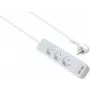 Power strip helos ADVANCED 3-socket with USB charger, white, 1.5 m Kabel