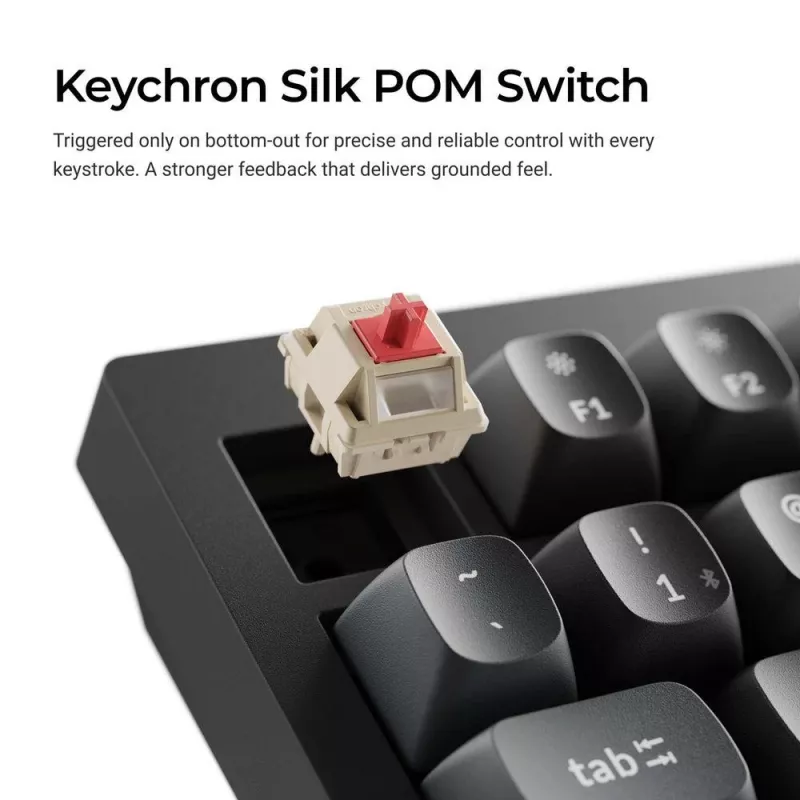 Mechanische 75%-Tastatur Keychron V1 Ultra 8K — QWERTY, Bluetooth & Kabel, RGB, Schwarz