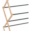 Wäscheständer PROMIS ANCONA, klappbarer Stahl-Wäscheständer mit Holzoptik, 10 m Trockenfläche, 1000 mm Höhe