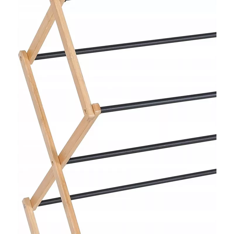 Wäscheständer PROMIS ANCONA, klappbarer Stahl-Wäscheständer mit Holzoptik, 10 m Trockenfläche, 1000 mm Höhe