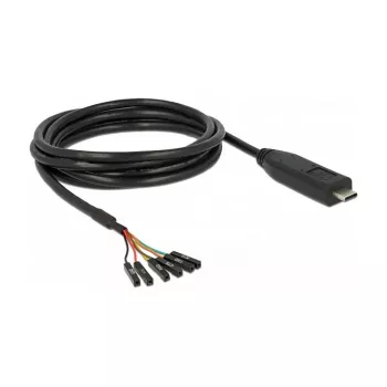 Serielles Kabel DeLOCK 63946 USB 2.0 Type-C 2m Schwarz
