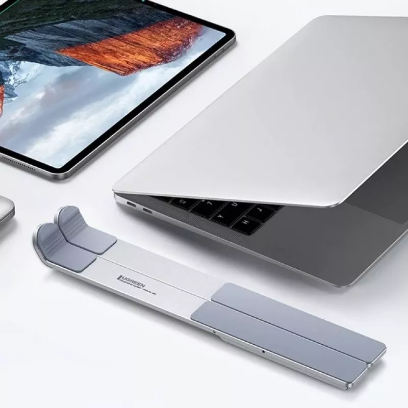 Laptop-Ständer UGREEN LP451 verstellbar Aluminiumlegierung für 8–17 Zoll Laptops, 5 Positionen, silber