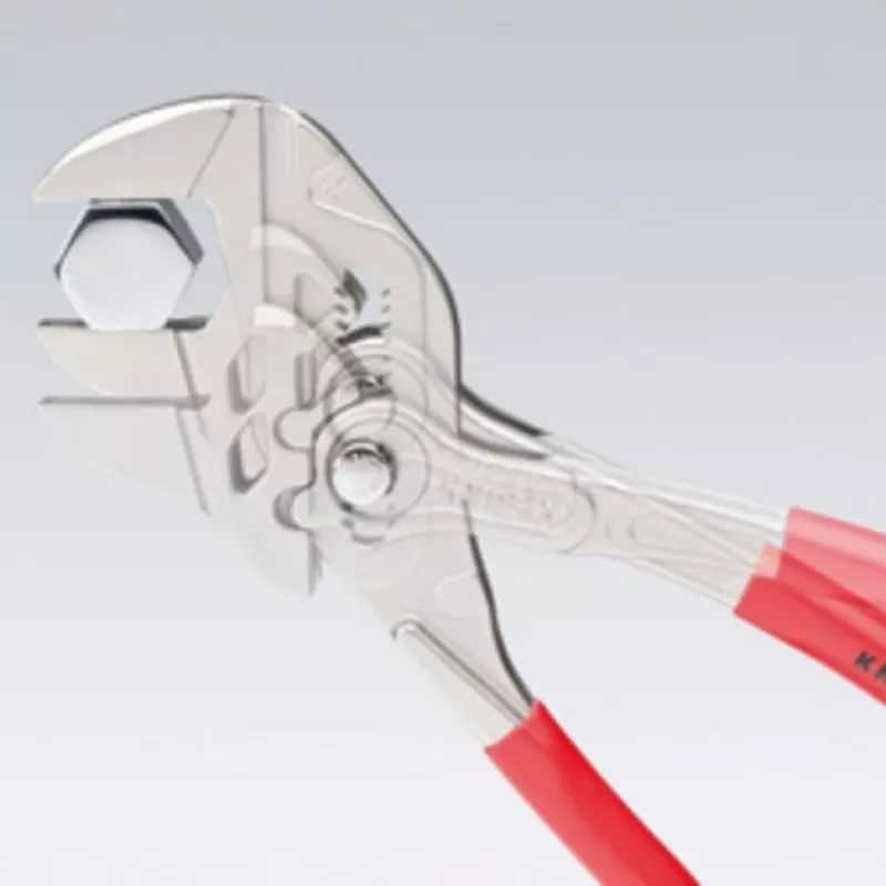 Knipex Zangenschlüssel 250 vernickelt PVC polierte Backen