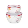 Schüssel-Set OURSSON BS4781RC/DC Rund Keramik 3L Weiß 2 Stk.