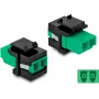 Keystone-Modul DELOCK 87074 flacher LC-Steckverbinder grün/schwarz 16,5×29,2×21,9 mm
