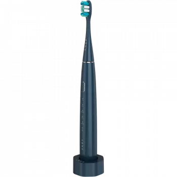 Kabellose Zahnbürste, Marineblau, 3 Bürstenköpfe, 1400mAh, Funktion: Sanft, Reinigen, Massage, Weiß, Schrubben