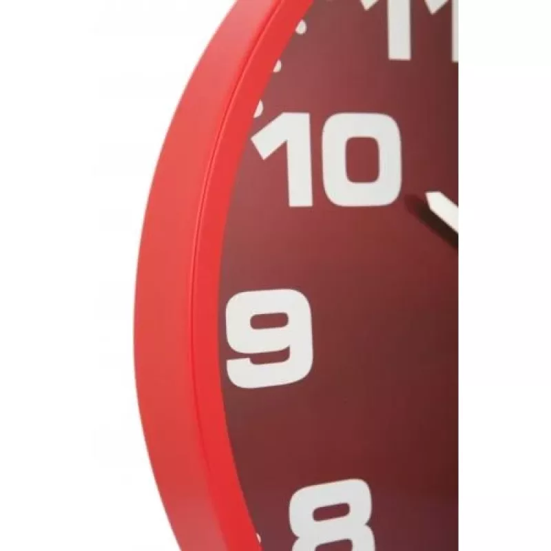 NeXtime Uhr 3053ro Dash Red, Ø35 cm, Wand, Rot/Silber