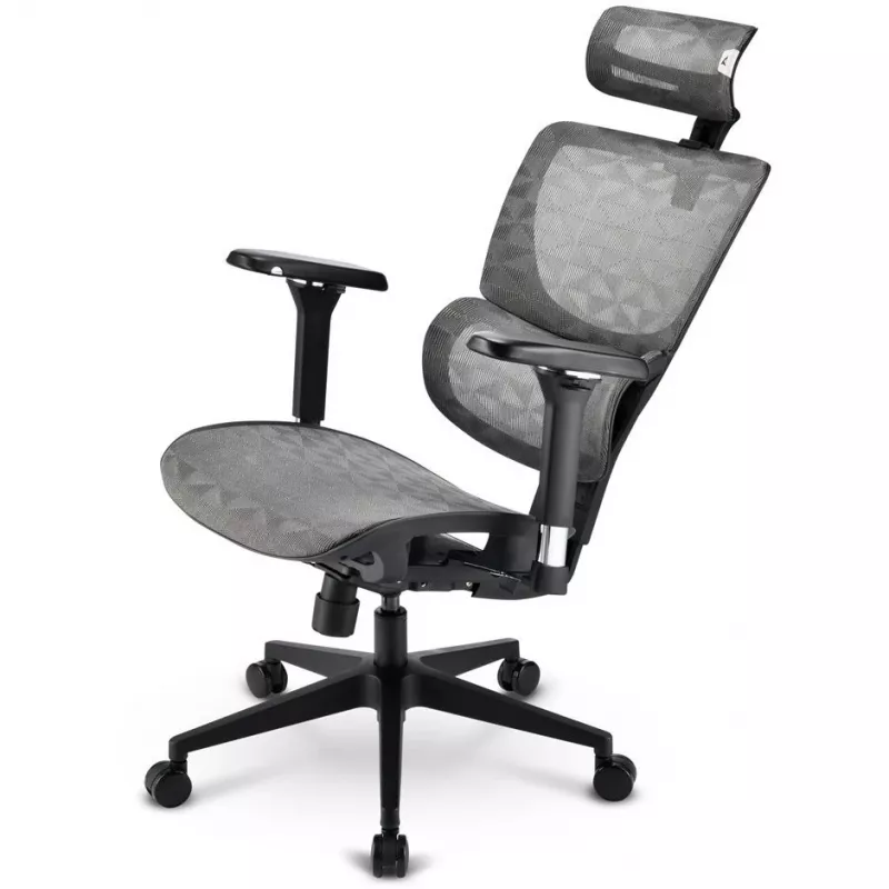 Bürostuhl Sharkoon OfficePal C40M Mesh-Sitz Mesh-Rückenlehne, Grau, max. 150 kg