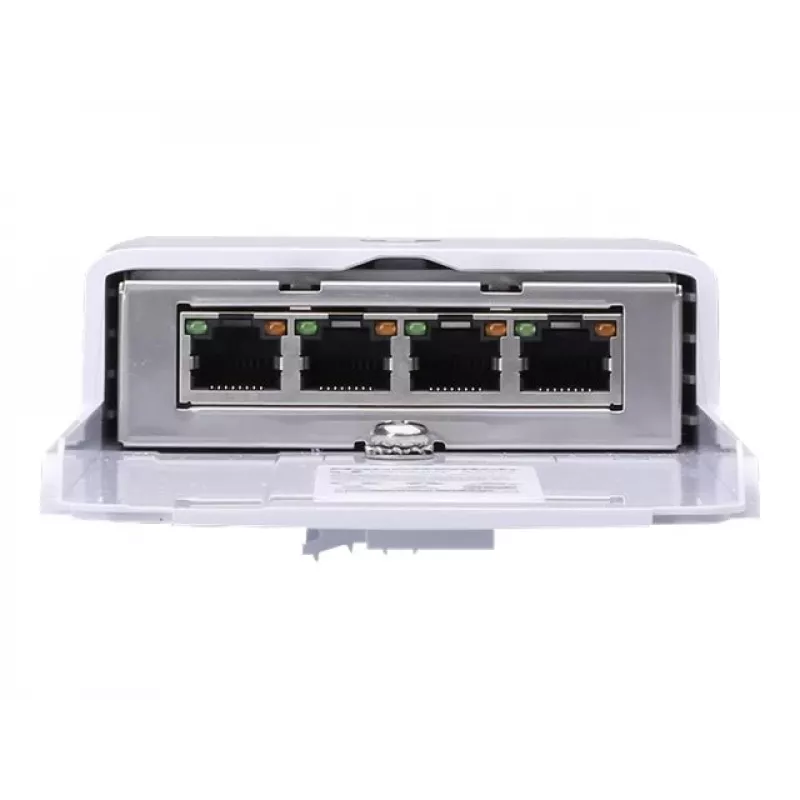 Switch UBIQUITI NanoSwitch Gigabit Ethernet PoE, 4x Gigabit RJ-45, 4x PoE-Ports, 36 W Budget, 24 V DC