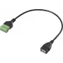 Renkforce USB 2.0 Adapterkabel [1x 2.0 Buchse A - 1x Klemmanschluss] RF-6443968 30 cm (RF-6443968)
