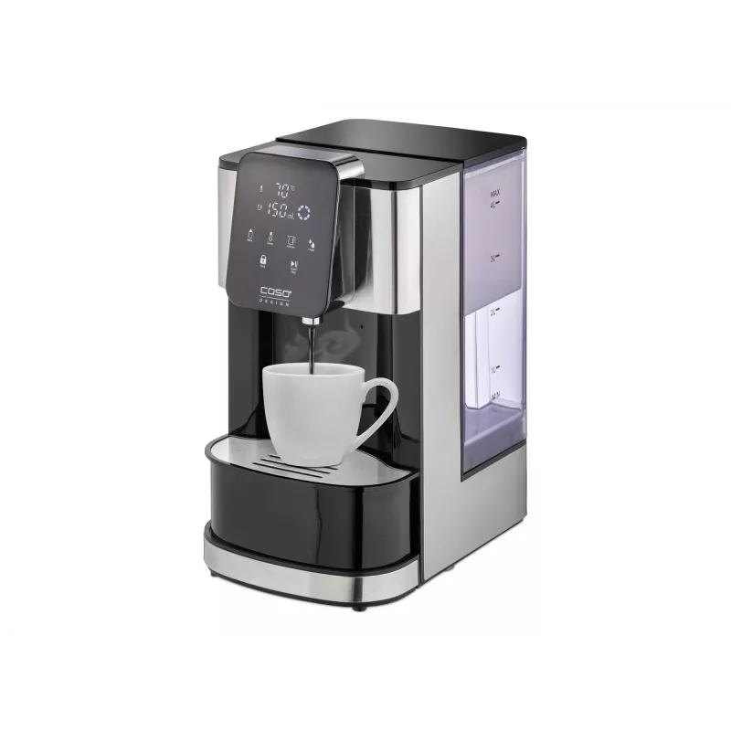 Elektrischer Wasserkocher Caso Turbo Heißwasserspender HW 1660 — 4 L, 2600 W, schwarz/Edelstahl