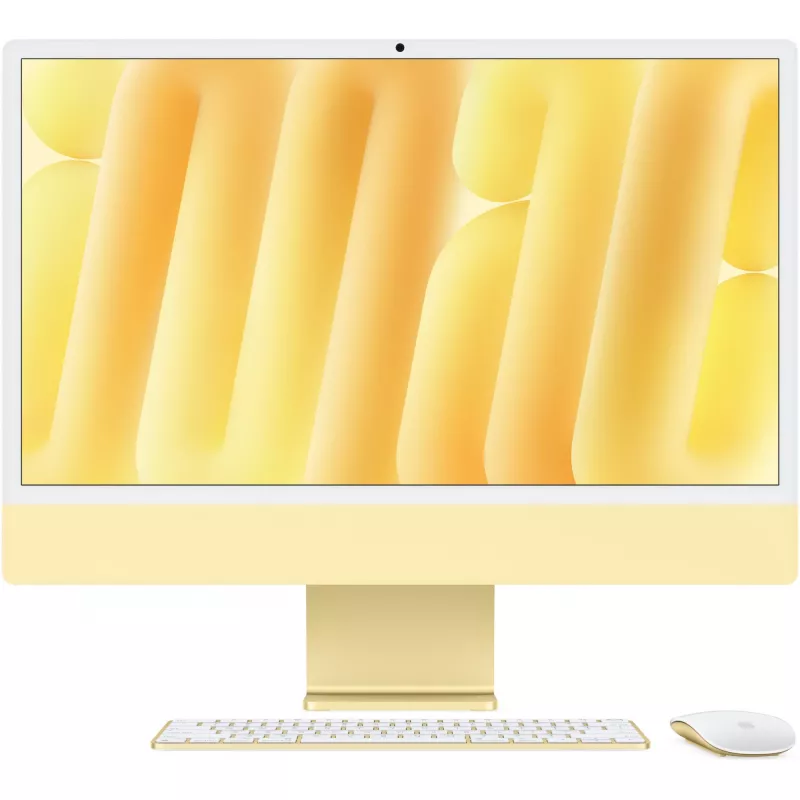 iMac Z1EL 59,62cm 23,5Zoll Standardglas M4 10C CPU/10C GPU/16C N.E. 16GB 512GB SSD Gbit Eth MM NumKey TID DE Gelb