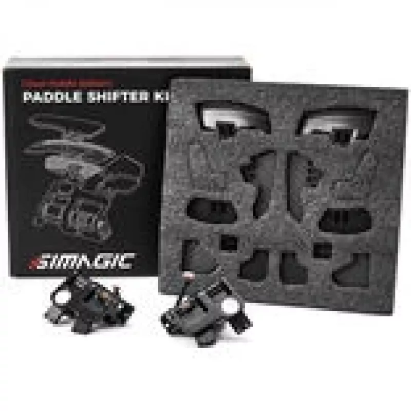 Simagic Schaltwippen-Modul S410 Schwarz Dual Clutch, Ersatz-Wippeneinheit für kompatible Racing Rigs