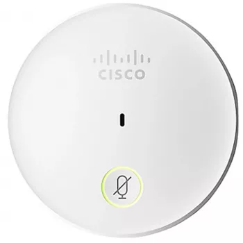Tischmikrofon Cisco CS-MIC-TABLE-J — kabelgebundenes IP-Telefon-Mikrofon, 80–20.000 Hz, 4-poliger Hirose-Stecker, weiß