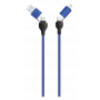 USB-Kabel 2GO 797368 1,2 m USB A/USB C USB C/Lightning Schwarz Blau