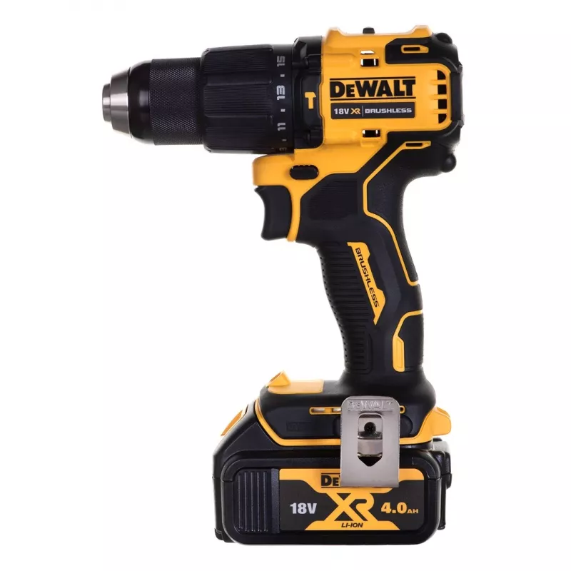 Akkubetriebenes Kombi-Set DeWalt DCK2062M2T — 18 V, Bohrschrauber DCD709 + 1/4-Zoll-Schlagschrauber DCF809, 2 × 4,0-Ah-Akkus, TSTAK-II-Koffer