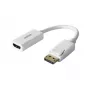 UNITEK Gold-beschichteter DisplayPort DP auf HDMI 4K UHD HDTV Male zu Female Konverteradapter mit Audio - Y-6332 Weiß