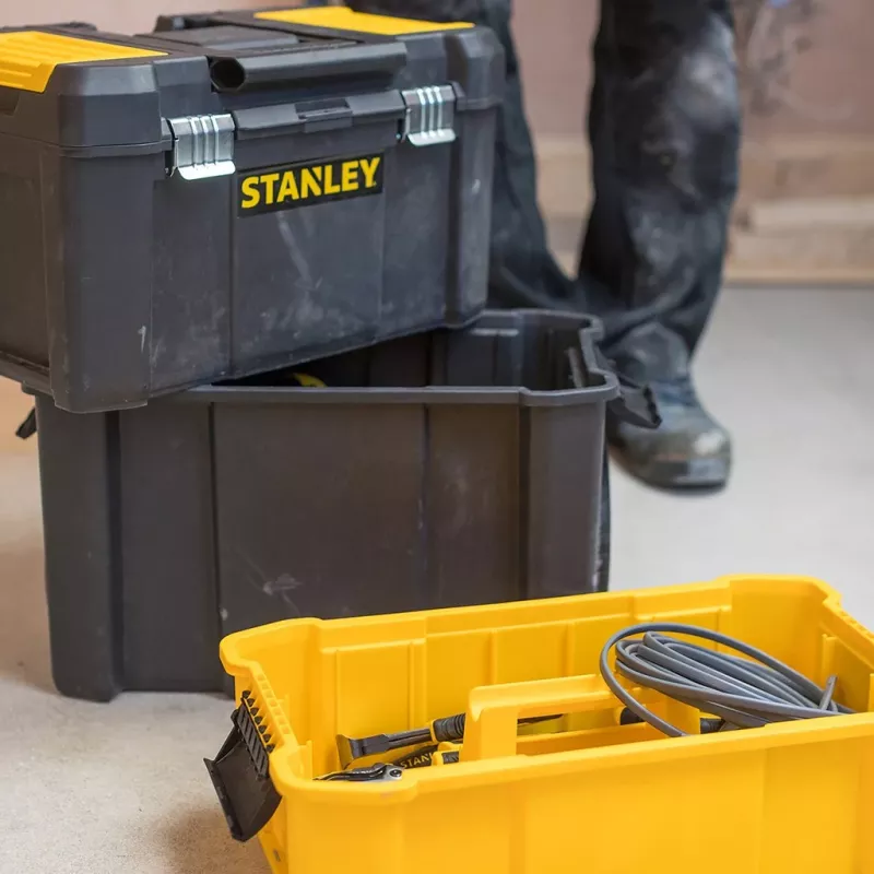 Stanley Essential Tool Hartschalenkoffer Kunststoff Grau, Gelb