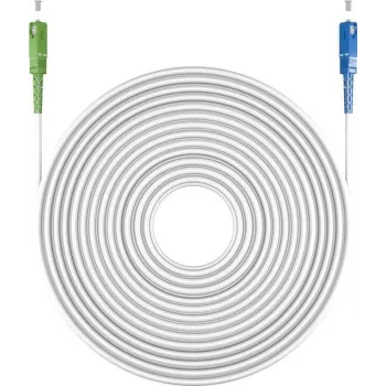 Goobay 59623 Glasfaserkabel 15 m SC/UPC SC/APC FTTH OS2 Weiß (59623)