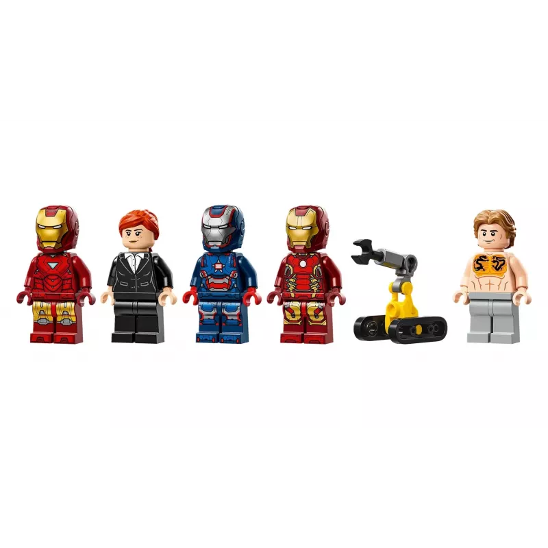 LEGO Marvel Iron Man Laboratorium Rüstkammer 76315 Spielset – 384 Teile, 5 Minifiguren, Präsentationsbereich