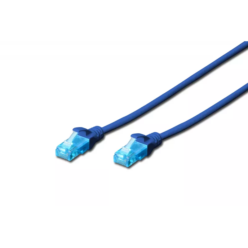 Patchkabel U/UTP Cat.5e PVC 0,5m blau