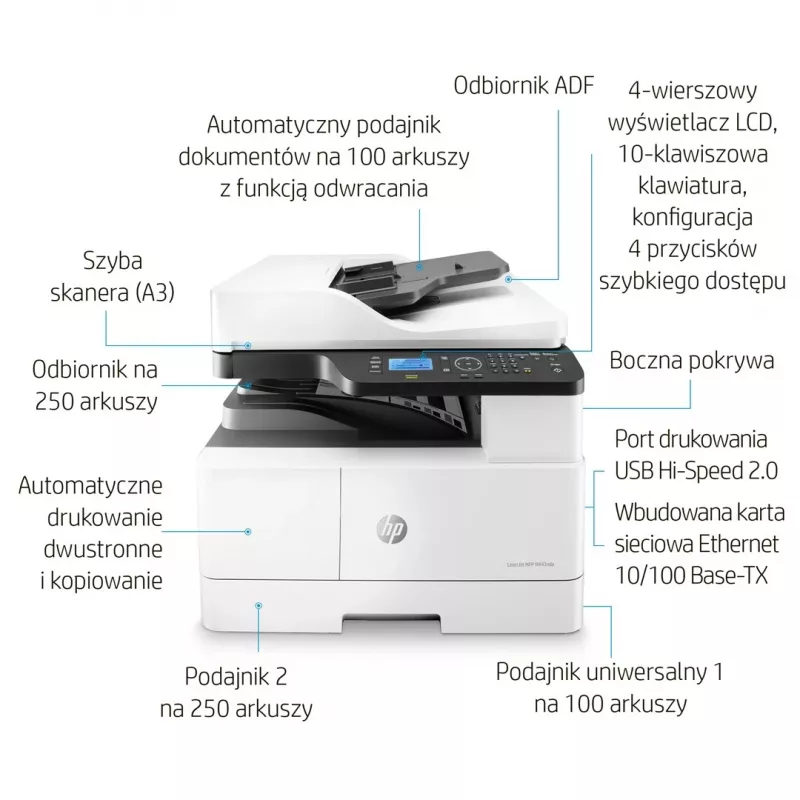 All-in-One-Drucker HP LaserJet M443nda Laser A3 1200 x 1200 DPI 24 ppm