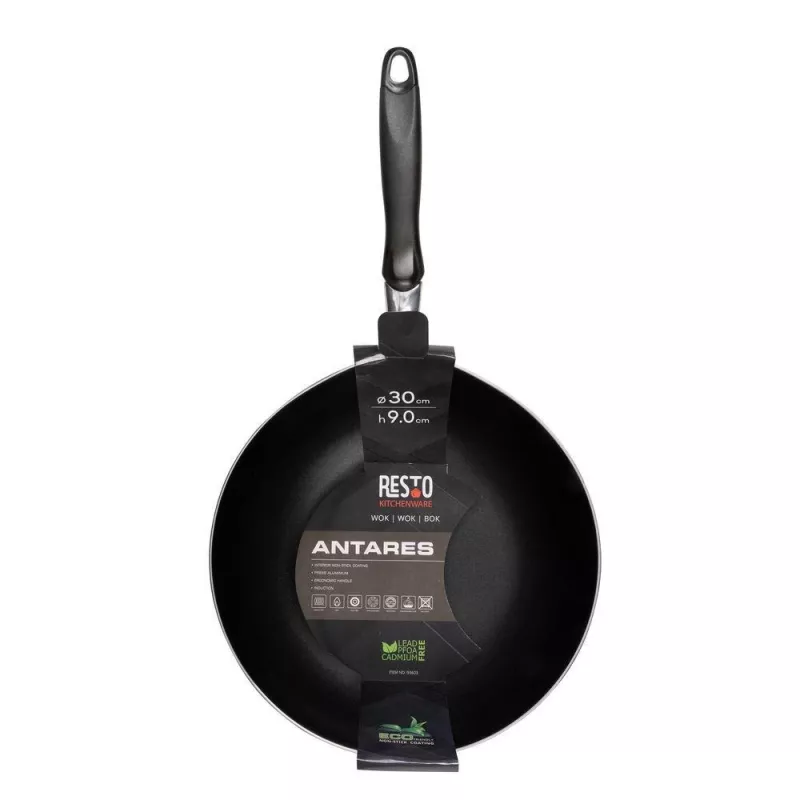 Resto Kitchenware 93603 Bratpfanne Wok/Pfanne Rund