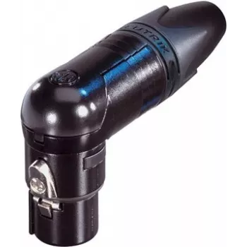 Neutrik XLR-Anschlussbuchse, abgewinkelt Polzahl: 3 Schwarz NC3FRX-B 1 St. (NC3FRX-B)